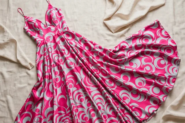 Rose Swirl collection — Elda printed dress design 353