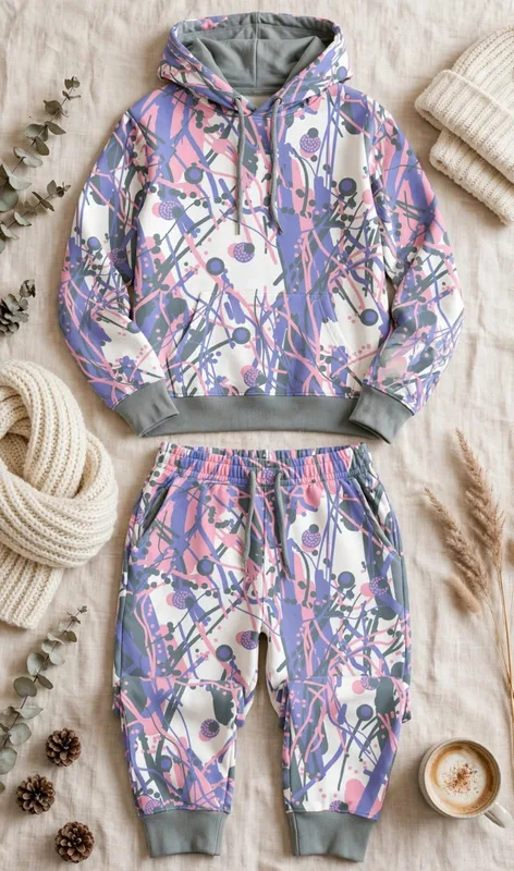Lilac Mosaic collection — Elda printed dress design 344
