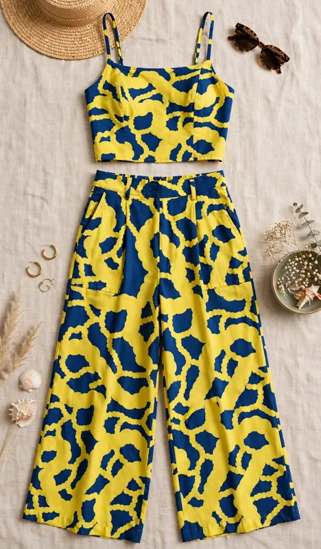 Sunlit Navy collection — Elda printed dress design 037